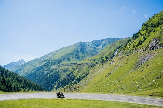 motorka na horách